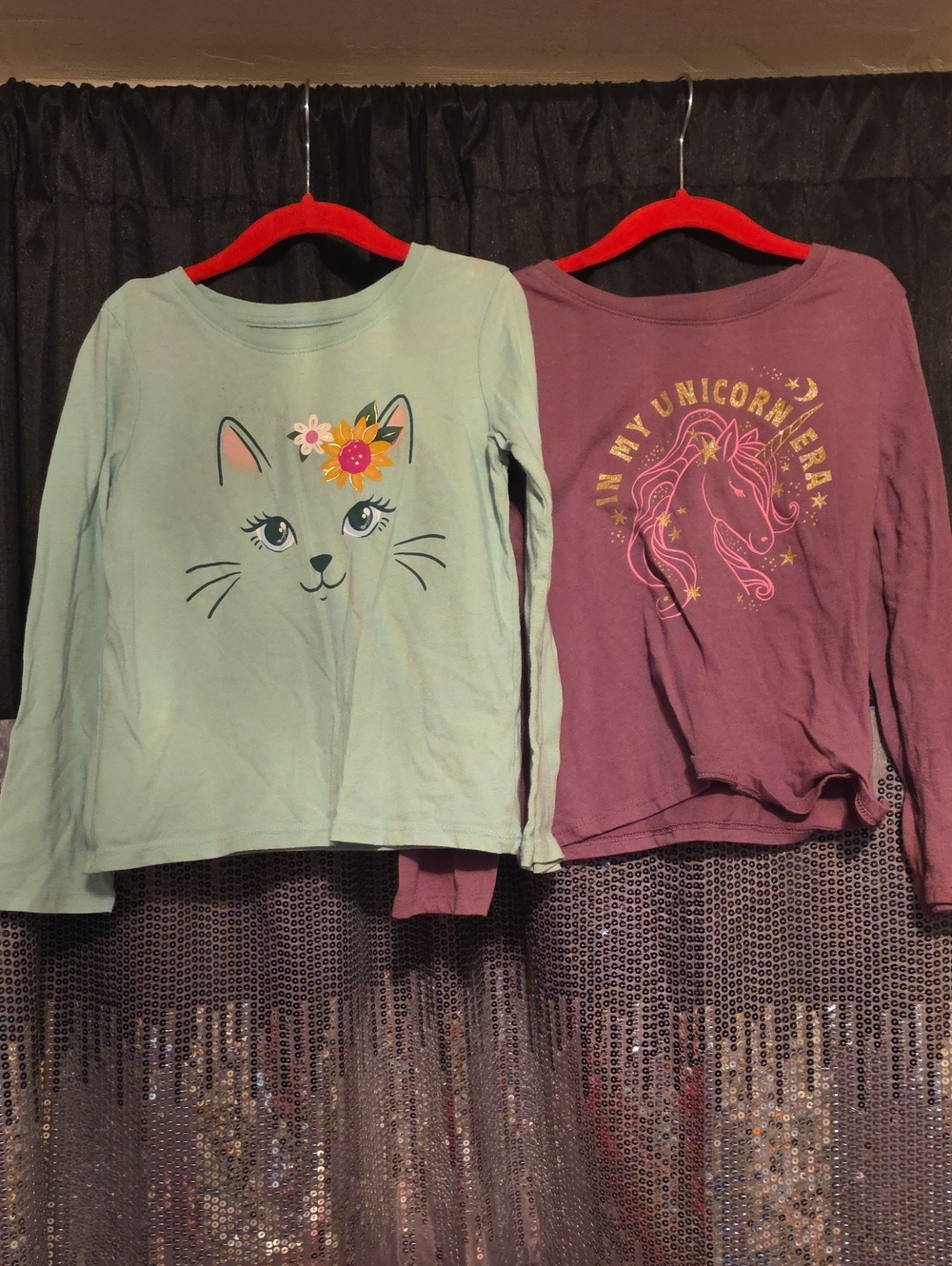 jumping beans Mint Green Cat Long Sleeve Tee